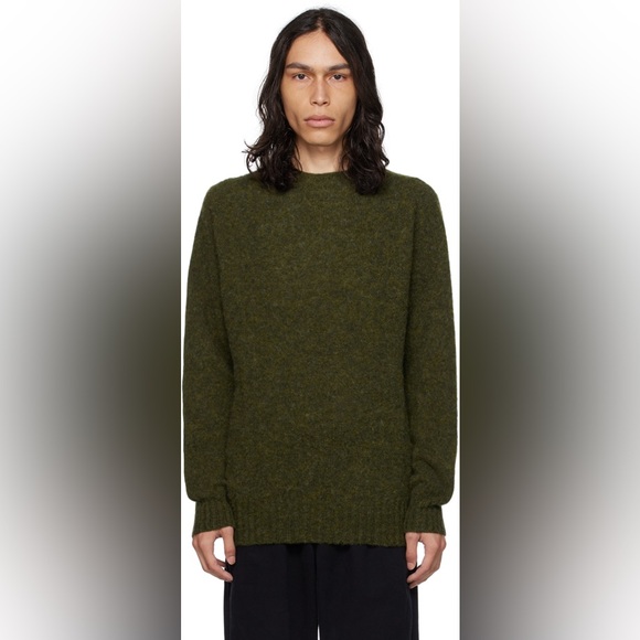 YMC green wool Jets sweater - Picture 3 of 7